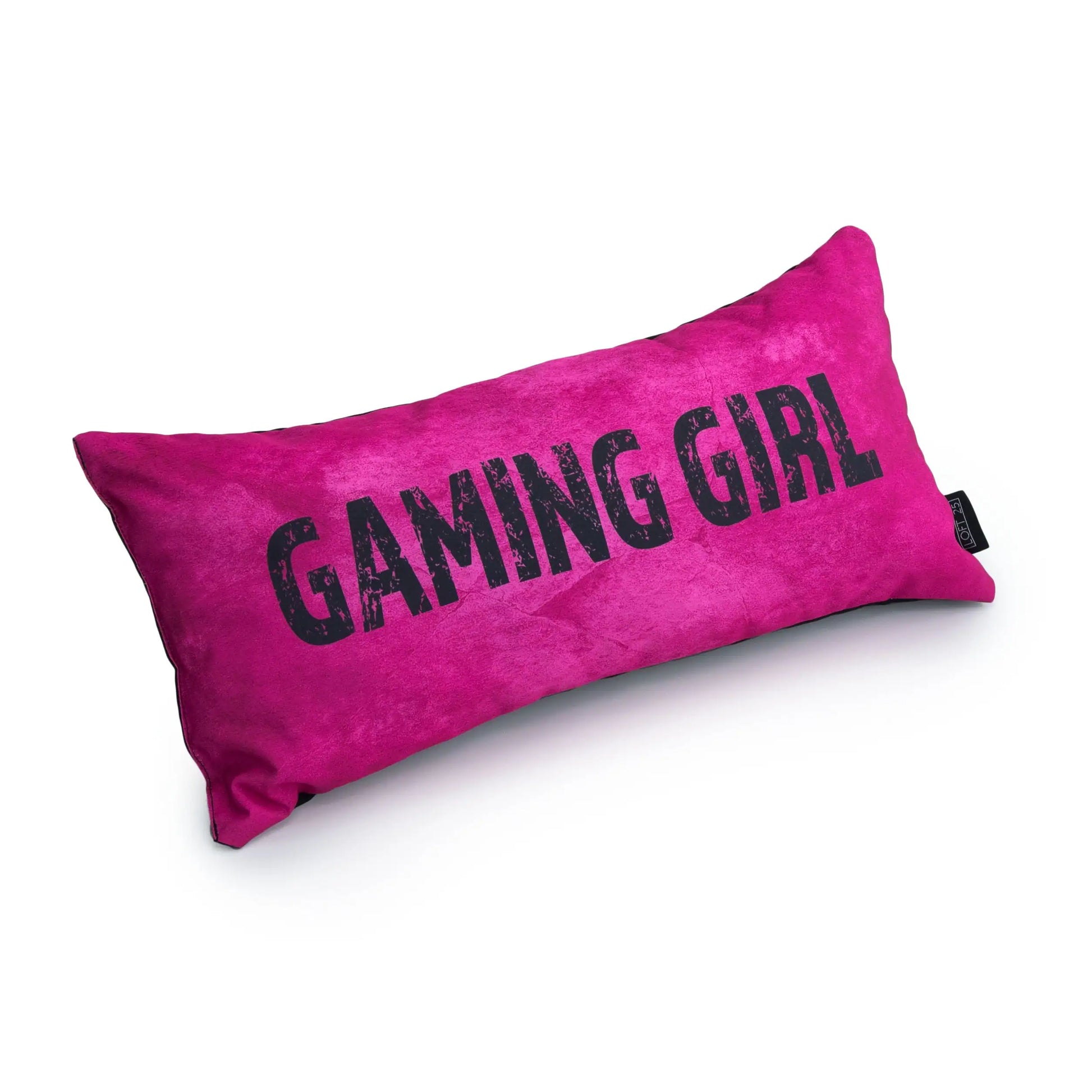 A gamer's pillow with a message of hope: "GAMERS DON'T DIE THEY RESPAWN."