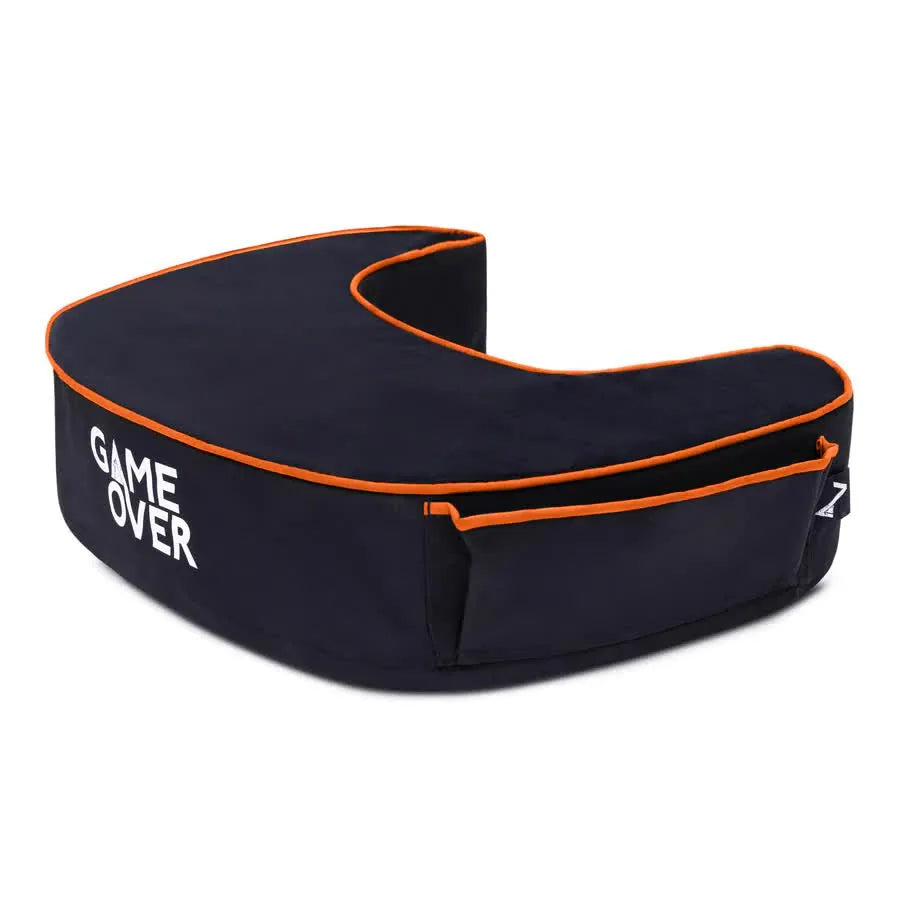 Gaming pillow with the words "GAME OVER"