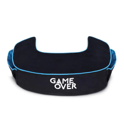 Gaming pillow with the words "GAME OVER" in white font.
